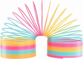 Just Play Extreme Rainbow Slinky®, Large Plastic Fidget Toy, 9-inch Tall, 7-inch Wide, Retro Spring Toy, Kids Toys for Ages 5 Up