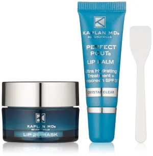 KAPLAN MD Perfect Pout Duo, Mini Lip Mask 0.35 oz & Lip Balm Set, 0.17 oz