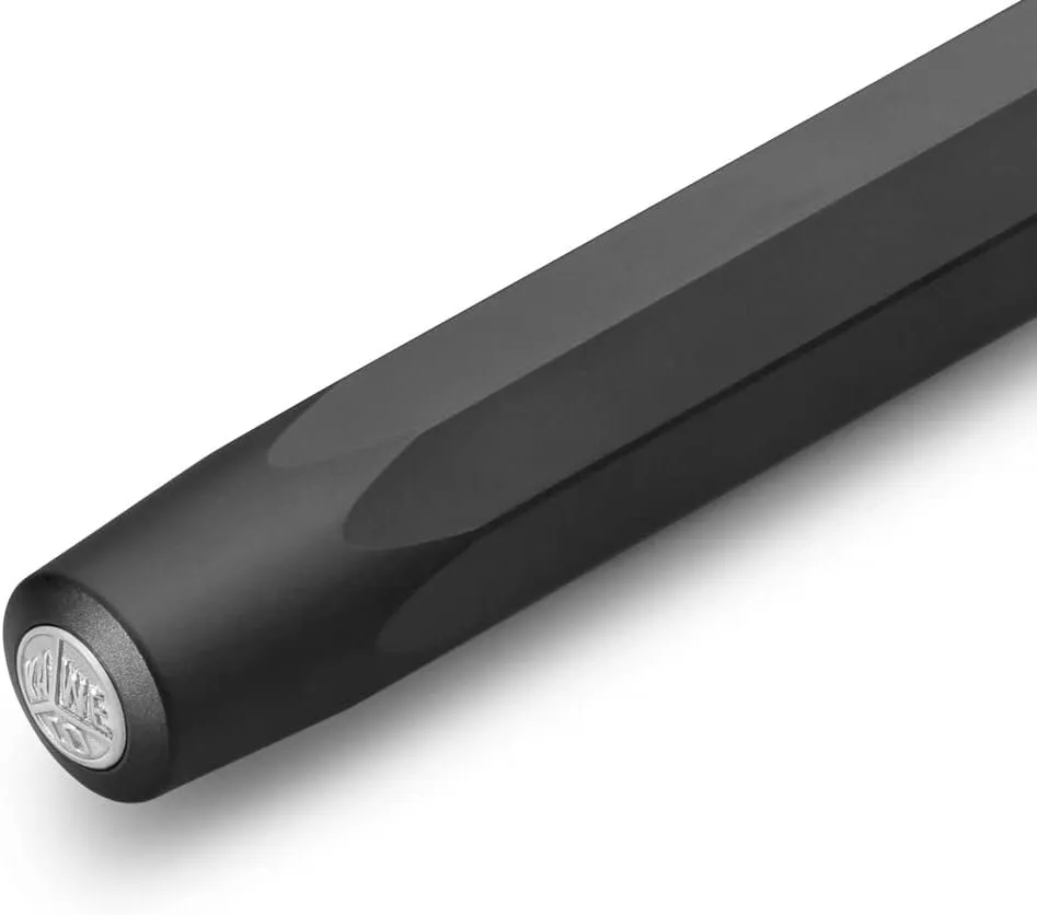 Kaweco AL SPORT Rollerball Black I Gel/Ballpoint Pen Including 0.7 mm Rollerball Pen Refill in Classic Design with Ceramic Ball I Premium Aluminium Gel Roller 13 cm