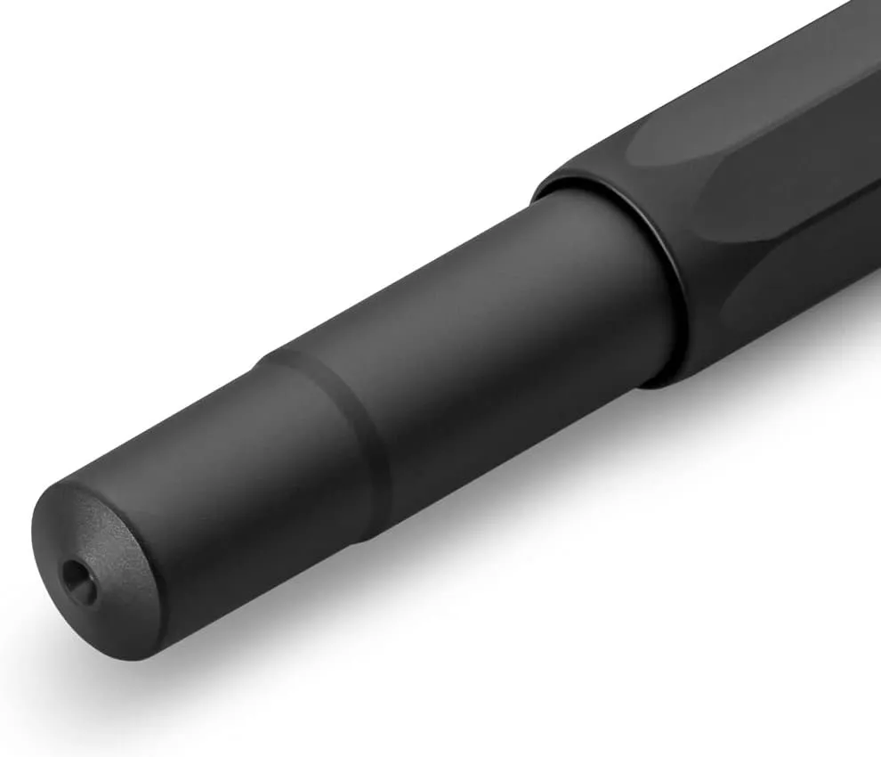 Kaweco AL SPORT Rollerball Black I Gel/Ballpoint Pen Including 0.7 mm Rollerball Pen Refill in Classic Design with Ceramic Ball I Premium Aluminium Gel Roller 13 cm