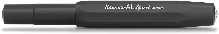 Kaweco AL SPORT Rollerball Black I Gel/Ballpoint Pen Including 0.7 mm Rollerball Pen Refill in Classic Design with Ceramic Ball I Premium Aluminium Gel Roller 13 cm