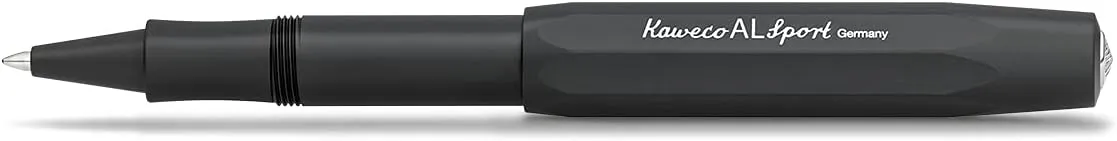 Kaweco AL SPORT Rollerball Black I Gel/Ballpoint Pen Including 0.7 mm Rollerball Pen Refill in Classic Design with Ceramic Ball I Premium Aluminium Gel Roller 13 cm