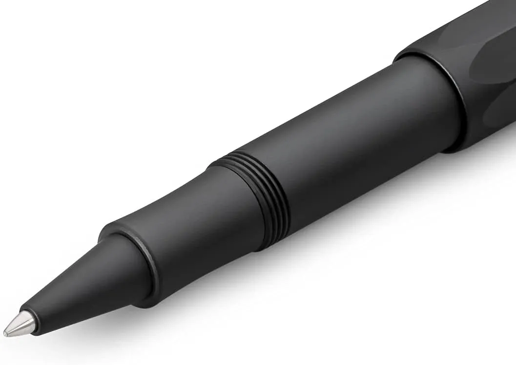 Kaweco AL SPORT Rollerball Black I Gel/Ballpoint Pen Including 0.7 mm Rollerball Pen Refill in Classic Design with Ceramic Ball I Premium Aluminium Gel Roller 13 cm