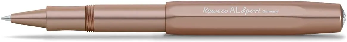 Kaweco AL SPORT Rollerball Rosé Gold I Gel/Ballpoint Pen Including 0.7 mm Rollerball Pen Refill in Classic Design with Ceramic Ball I Premium Aluminium Gel Roller 13 cm