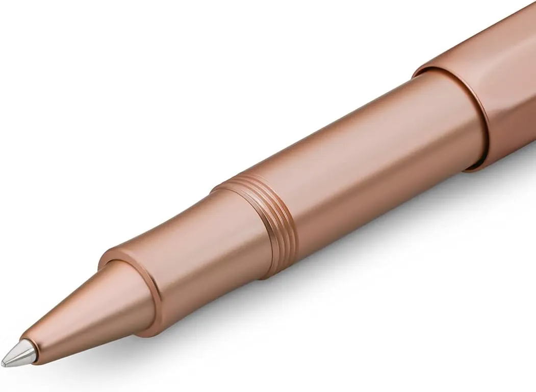 Kaweco AL SPORT Rollerball Rosé Gold I Gel/Ballpoint Pen Including 0.7 mm Rollerball Pen Refill in Classic Design with Ceramic Ball I Premium Aluminium Gel Roller 13 cm