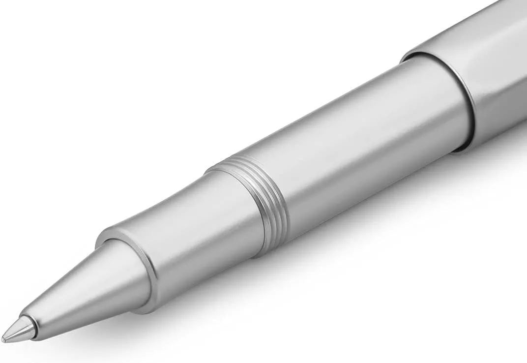 Kaweco AL SPORT Rollerball Silver I Gel/Ballpoint Pen Including 0.7 mm Rollerball Pen Refill in Classic Design with Ceramic Ball I Premium Aluminium Gel Roller 13 cm