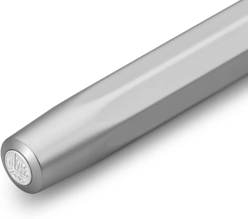 Kaweco AL SPORT Rollerball Silver I Gel/Ballpoint Pen Including 0.7 mm Rollerball Pen Refill in Classic Design with Ceramic Ball I Premium Aluminium Gel Roller 13 cm