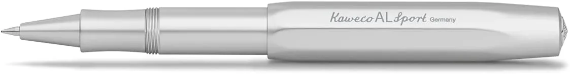 Kaweco AL SPORT Rollerball Silver I Gel/Ballpoint Pen Including 0.7 mm Rollerball Pen Refill in Classic Design with Ceramic Ball I Premium Aluminium Gel Roller 13 cm