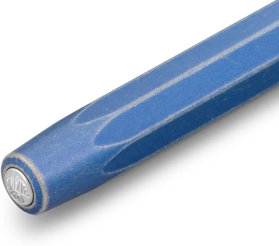 Kaweco AL SPORT Rollerball Stonewashed Blue I Gel/Ballpoint Pen Including 0.7 mm Rollerball Pen Refill in Classic Design with Ceramic Ball I Premium Aluminium Gel Roller 13 cm