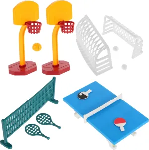 KICHOUSE Miniature Dollhouse Playground Simulation Accessories DIY Miniature Sports Equipment for Dollhouse Scenes for Miniature School Supplies and Playtime Activities