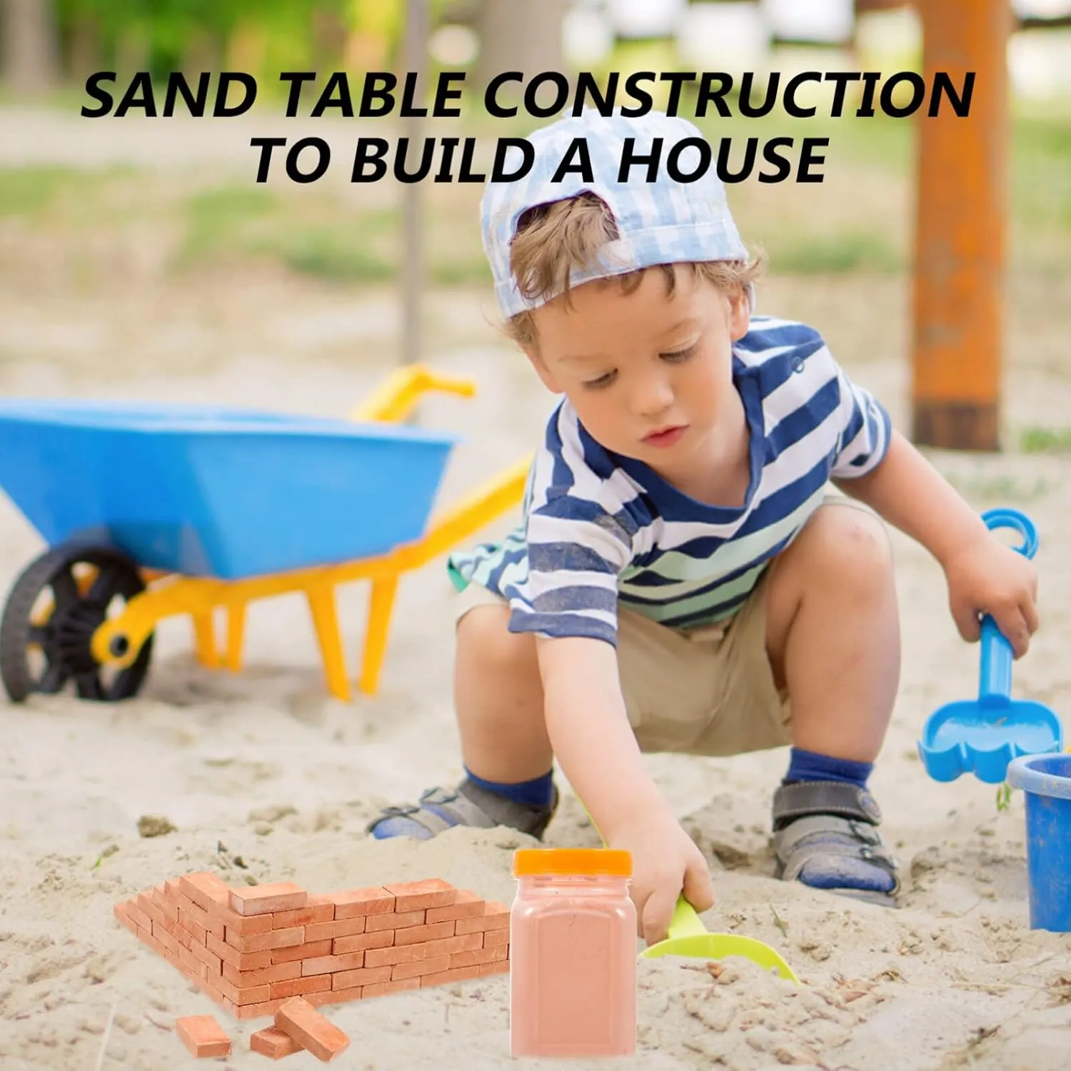 Kichvoe 1set Miniature Brick Making Tool Kit Sand Table Building Model Materials for Creative Landscape Design Lightweight and Portable Accessories for Boys and Girls Imagination and
