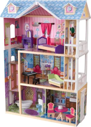 KidKraft My Dreamy Wooden Dollhouse with Lights and Sounds, Elevator and 14 Accessories, Gift for Ages 3 