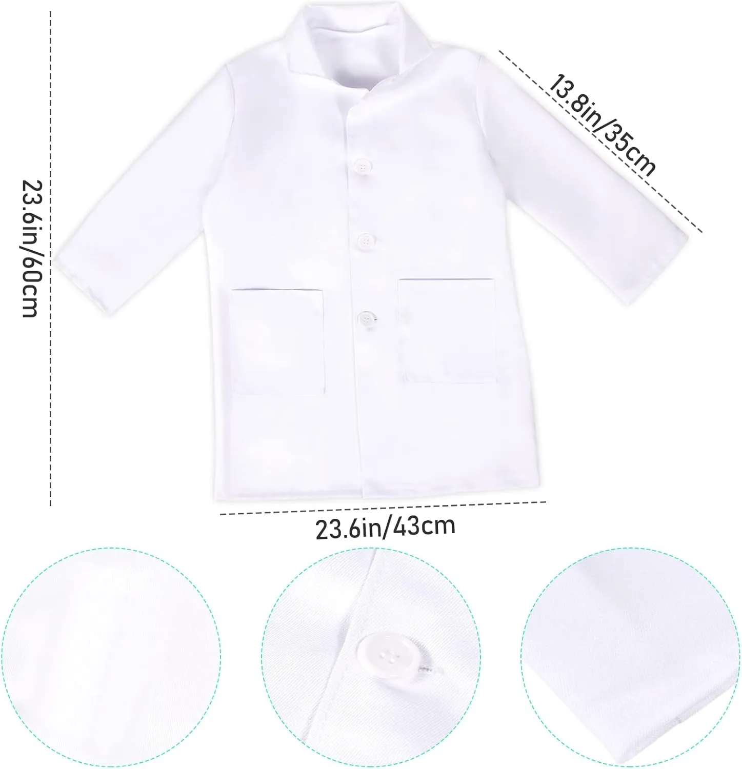 Kids Doctor Costume Pretend Play Kit with Lab Coat Carrying Bag Accessories Halloween Doctor Dress up for Boys Girls
