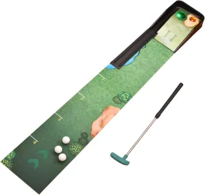 Kids Golf Set - Electronic Mini Golf Set including Kids Extendable Golf Club Toy Putter, 3 Plastic Golf Balls, 72” Interactive Putting Mat with Light-Up & Musical Scoring Holes, for Children Age 5 