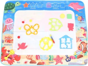 Kids Water Doodle Mat, Reusable Large Size Water Drawing Mat Encourages Creativity Fun for Travel