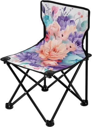 Kigai Folding Camping Chair Heavy Duty Chair Ultralight Compact Portable Beach Chair for Outdoor Camp, Hiking, Travel, Beach, Sporting Event and Picnic, Cute Flower