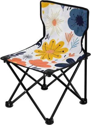 Kigai Folding Camping Chair Heavy Duty Chair Ultralight Compact Portable Beach Chair for Outdoor Camp, Hiking, Travel, Beach, Sporting Event and Picnic, Cute Flower