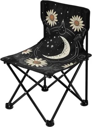 Kigai Folding Camping Chair Heavy Duty Chair Ultralight Compact Portable Beach Chair for Outdoor Camp, Hiking, Travel, Beach, Sporting Event and Picnic, Sun and Moon