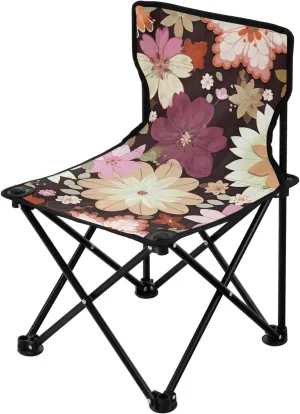 Kigai Folding Camping Chair Heavy Duty Chair Ultralight Compact Portable Beach Chair for Outdoor Camp, Hiking, Travel, Beach, Sporting Event and Picnic, Vintage Flower