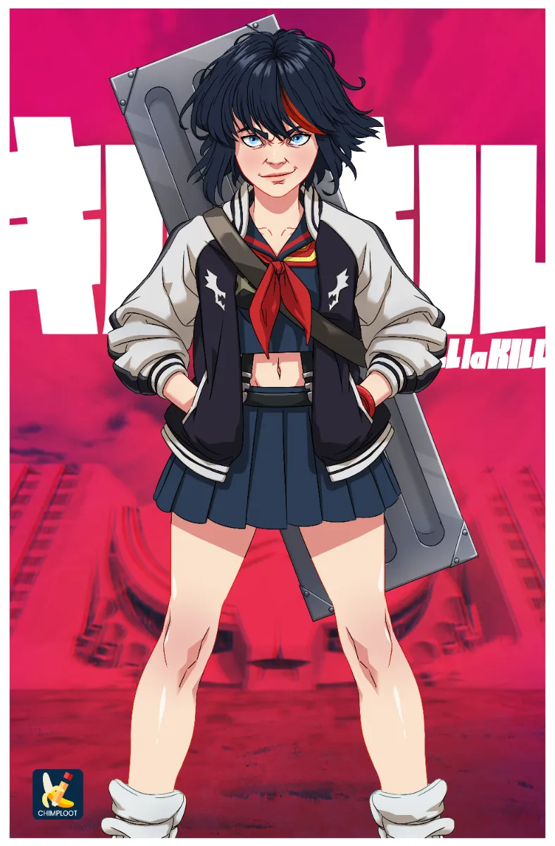 Kill la Kill: Ryuko Matoi (11"x17")   Bonus Sketch