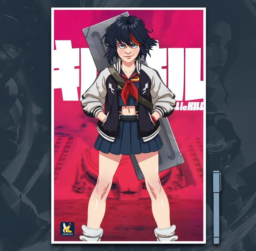 Kill la Kill: Ryuko Matoi (11"x17")   Bonus Sketch