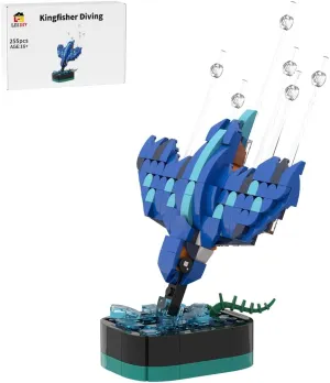 Kingfisher Diving Building Bricks Kits, Bird Building Blocks Set, Educational Creative Model Building for Adult Teens (255PCS) ﻿