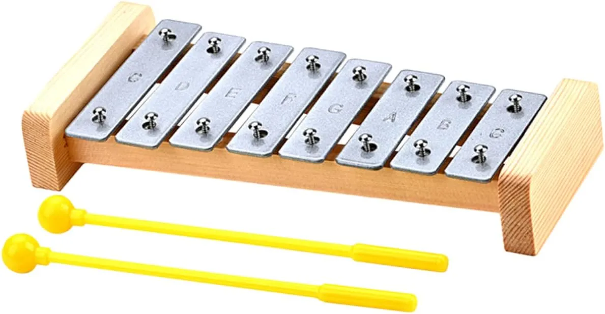 Kisangel 1 Set Educational Music Knocking Instrument for Early Learning Portable Xylophone for Enhances Coordination and Hearing Development