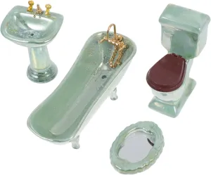 Kisangel 1Set Scale Ceramic Bathroom Accessory for Dollhouse Adornment for Home Decoration Playhouse Accessories Safe Design