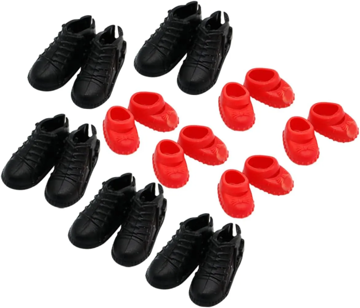 Kisangel 5sets 10 Pairs Miniature Shoes of Chic Doll House Shoes for Decorative Scene Adornments Present for Miniature Craft Enthusiasts 10pairs*5