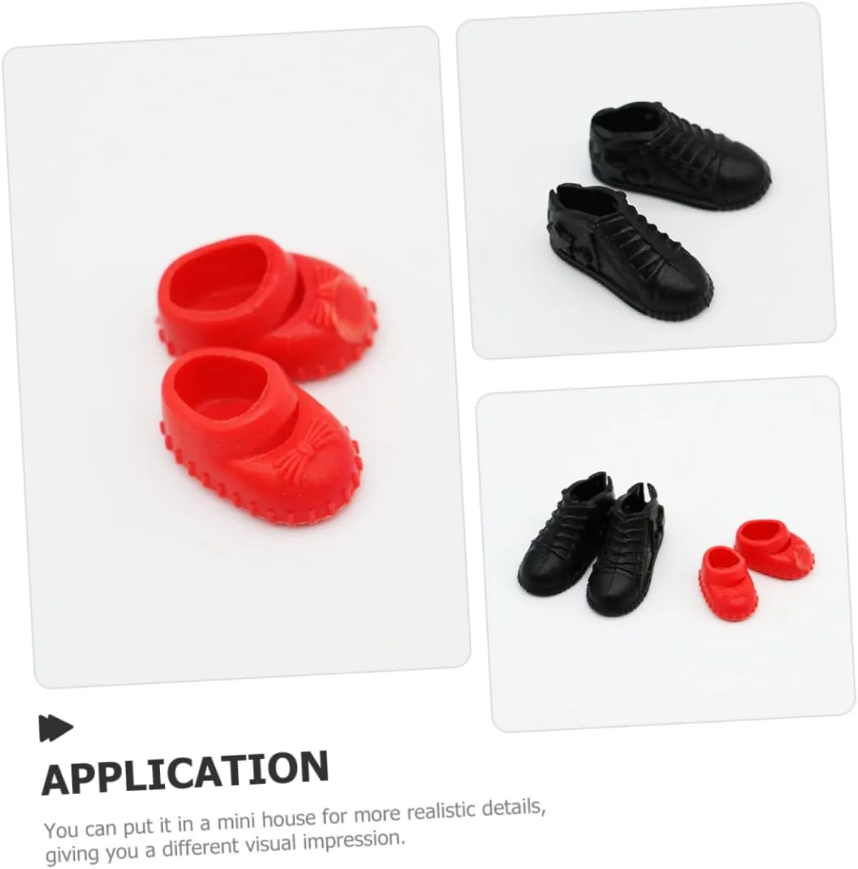 Kisangel 5sets 10 Pairs Miniature Shoes of Chic Doll House Shoes for Decorative Scene Adornments Present for Miniature Craft Enthusiasts 10pairs*5