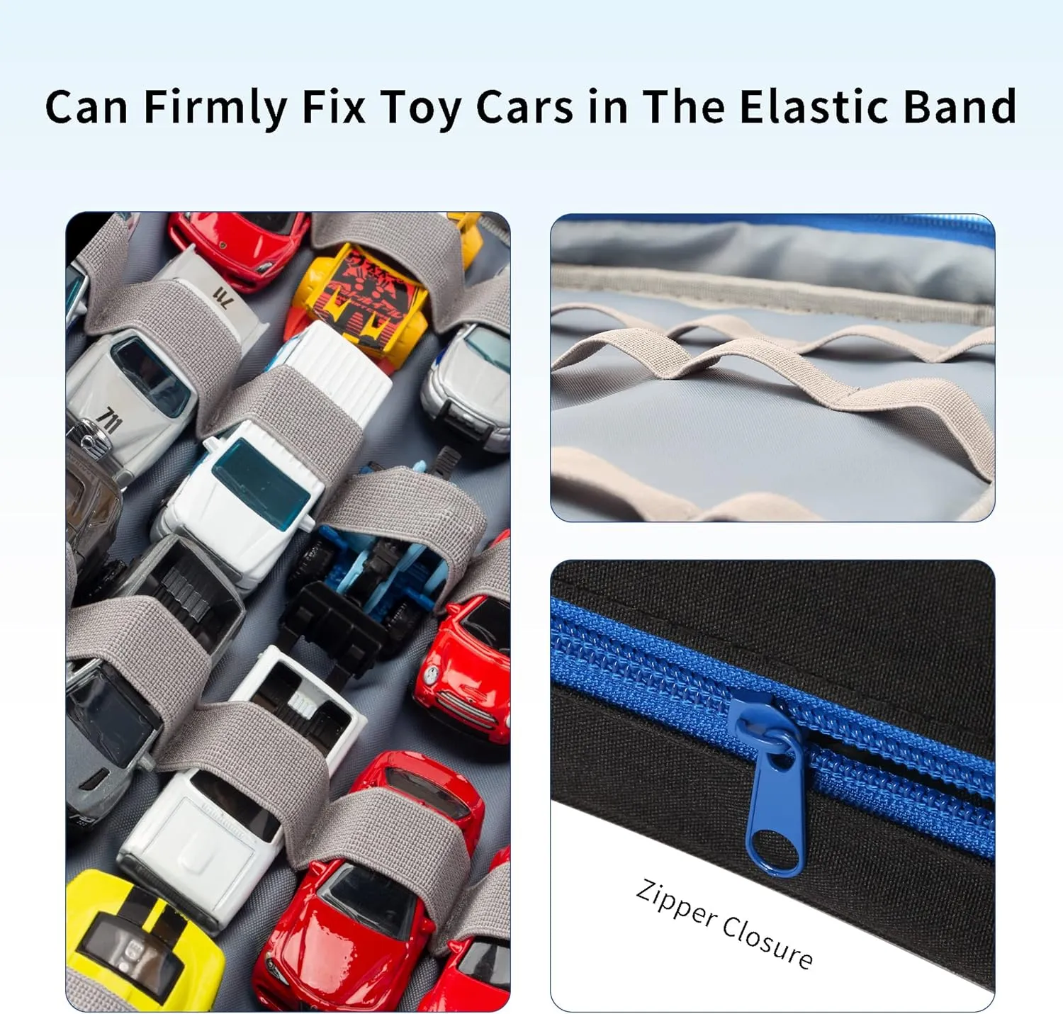 KISLANE Carrying Case, Kids Car Storage Case Holds 48 Cars (Black Bag Only)