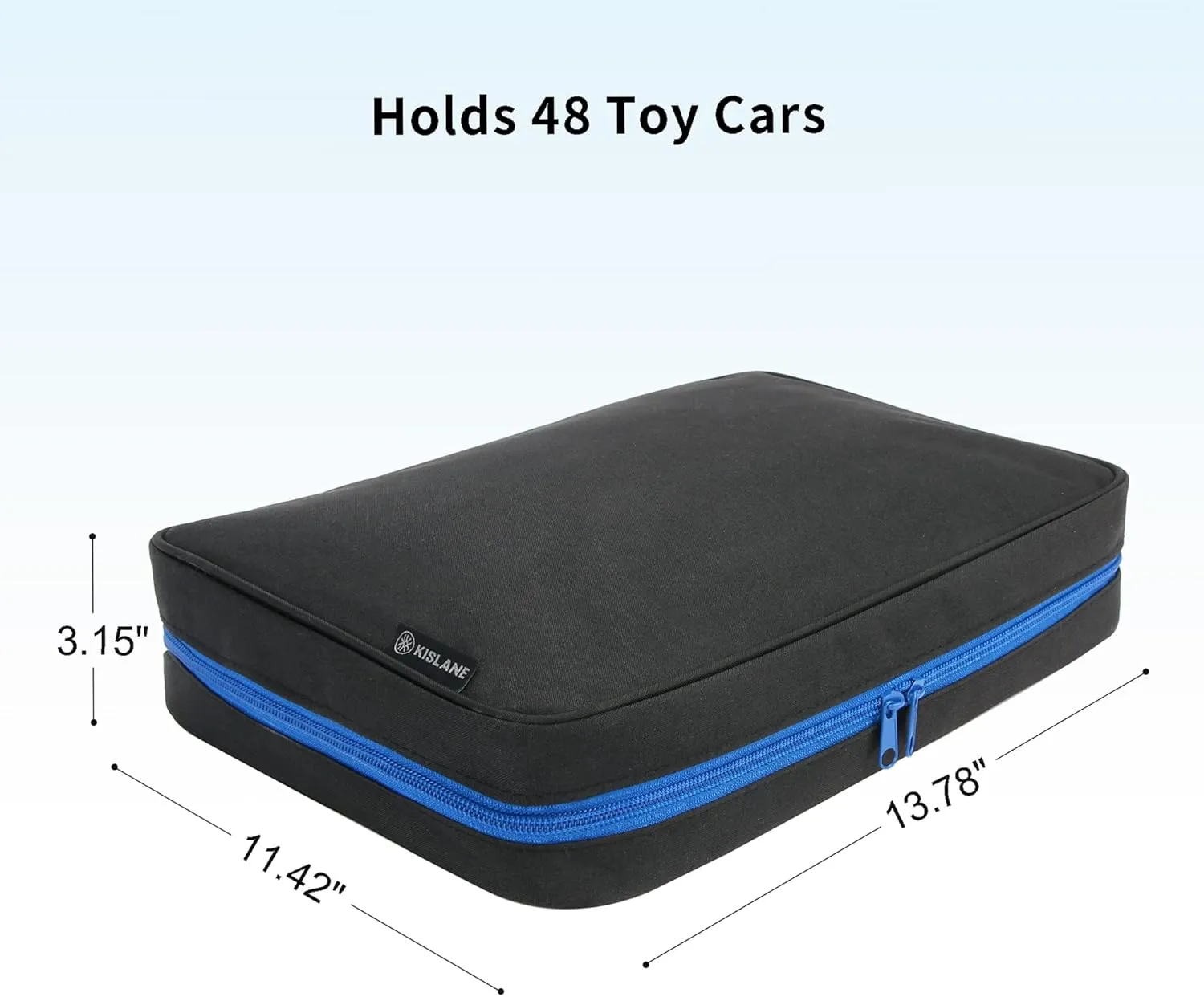 KISLANE Carrying Case, Kids Car Storage Case Holds 48 Cars (Black Bag Only)