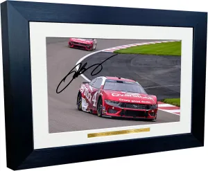 Kitbags & Lockers 12x8 A4 Josh Berry 2024 NASCAR Cup Series No. 4 Ford Mustang Dark Horse for Stewart–Haas Racing Signed Autographed Signature Photo Photograph Picture Frame Poster Celebration Gift 2