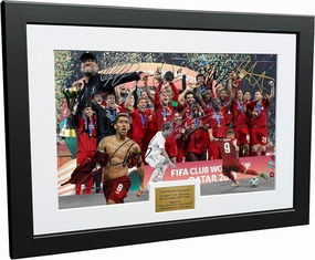 Kitbags & Lockers 2019 CLUB WORLD CHAMPIONS CELEBRATION 12x8 A4 Signed Liverpool Henderson-Klopp-Salah-Mane-Firmino-Origi-Lallana-Arnold Autographed Photo Photograph Picture Frame Soccer Gift