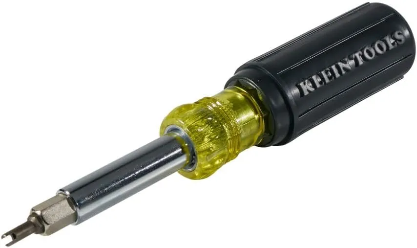 Klein Tools 80065 Schrader Driver Kit with Multi-Bit 11-in-1 Screwdriver / Nut Driver and 2-in-1 Nutdriver, Hex Head Slide Drive, 2-Piece