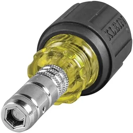 Klein Tools 80065 Schrader Driver Kit with Multi-Bit 11-in-1 Screwdriver / Nut Driver and 2-in-1 Nutdriver, Hex Head Slide Drive, 2-Piece