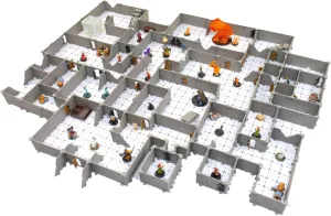 Knight Dungeon Set - Mini Dungeon Castle Cavern DND Terrain for Tabletop RPGs, Dungeons & Dragons, Pathfinder, War Gaming, and More! by DCD (200 pcs, 7sqft, 32rooms)