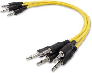 KORG MS-CABLE-YL Patch Cable Set, Pack of 5, Yellow