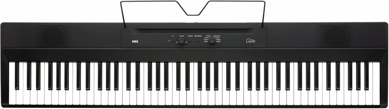 Korg Liano Portable 88-key Digital Piano w/ Semi-Weighted Keys, Bass Reflex Speakers and includes a Sustain Pedal & Power Adapter - Black