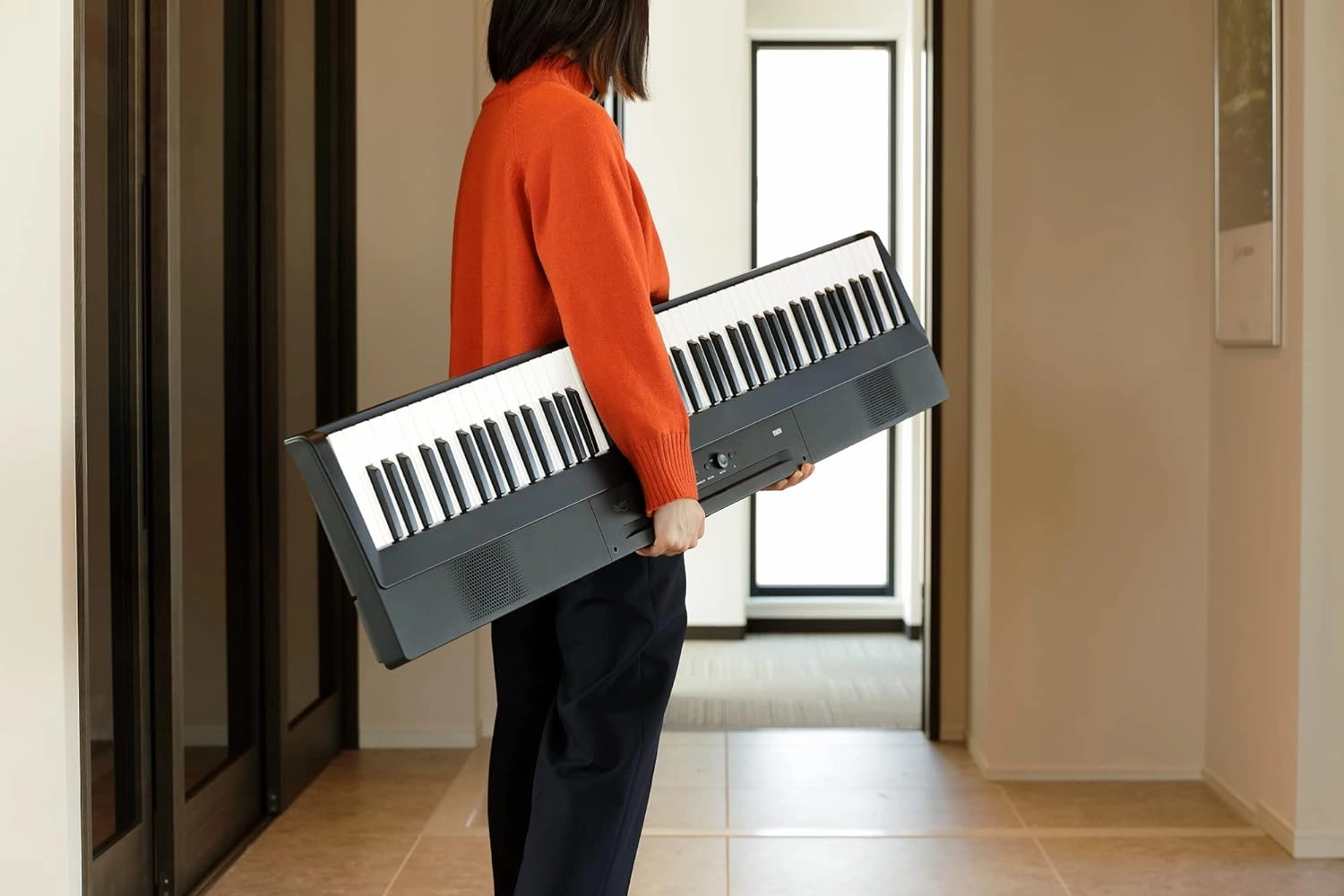 Korg Liano Portable 88-key Digital Piano w/ Semi-Weighted Keys, Bass Reflex Speakers and includes a Sustain Pedal & Power Adapter - Black