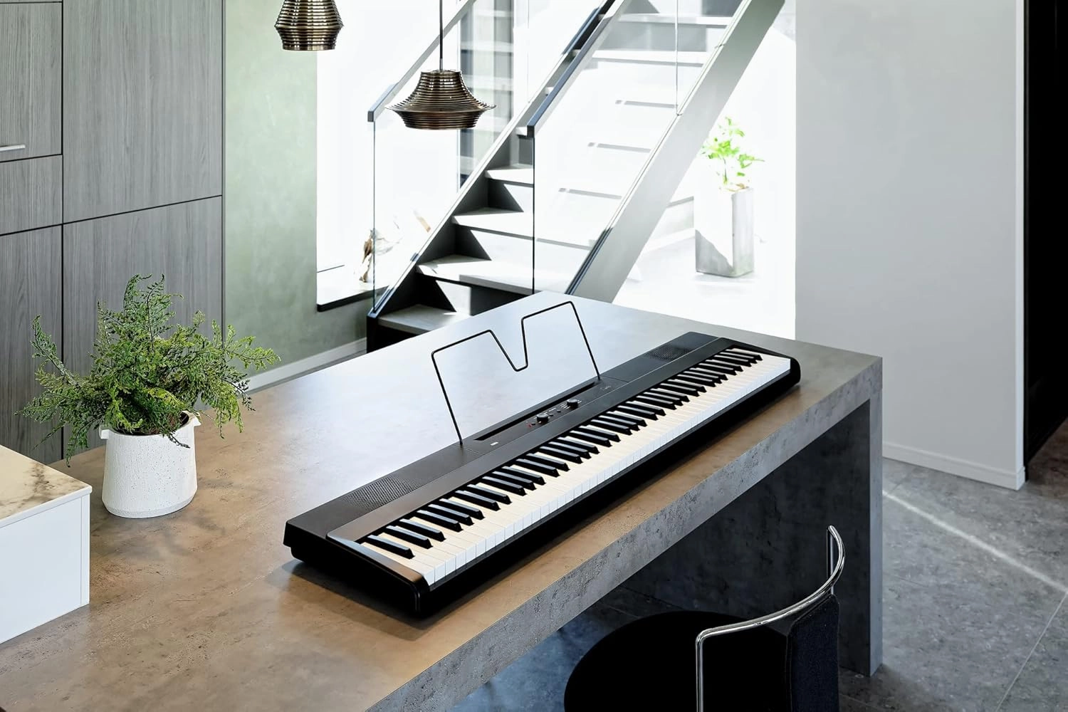 Korg Liano Portable 88-key Digital Piano w/ Semi-Weighted Keys, Bass Reflex Speakers and includes a Sustain Pedal & Power Adapter - Black