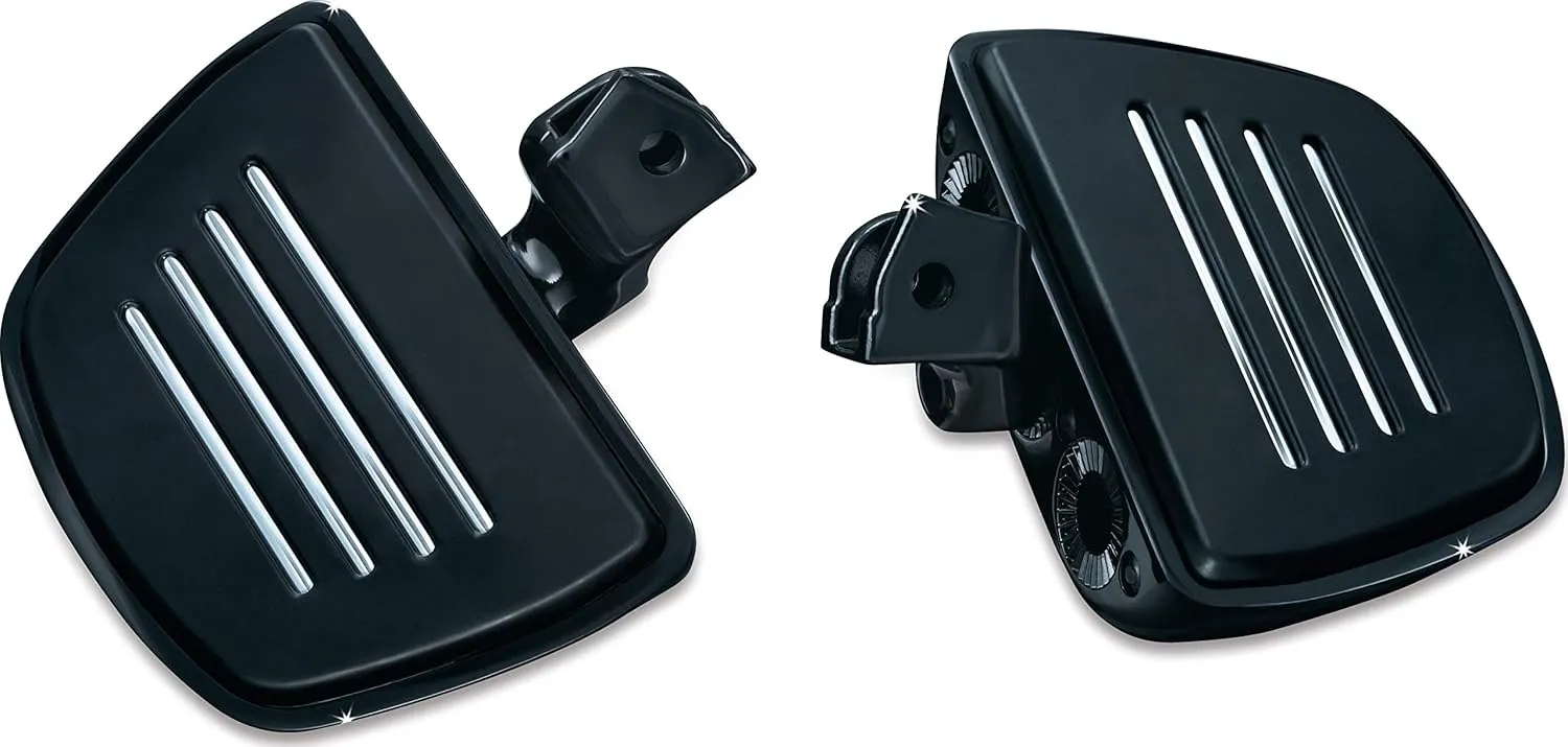 Kuryakyn 7564 Motorcycle Foot Control Component: Premium Mini Board Floorboards with Comfort Drop Mounts for 2001-17 Honda Motorcycles, Gloss Black, 1 Pair