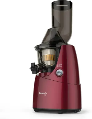 Kuvings BPA-Free Whole Slow Juicer Red B6000P with Sortbet Maker, Cleaning Tool Set, Smart Cap and Recipe Book