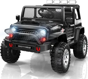 L8 Ride On Car, 2 Seater, 12V Kids Electric Car w/Remote Control, 4-Wheel Suspension, Bluetooth Speaker, Multi Music Modes, 3 Speeds, LED Lights, Xmas & Birthday Gift Ideas for Kids Ages 3 