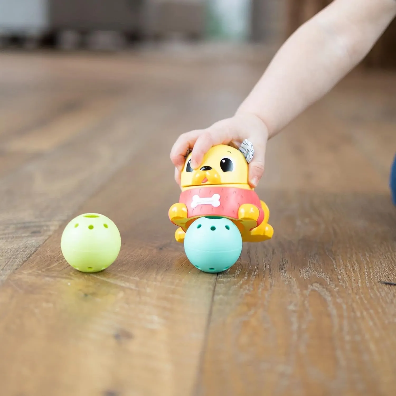 Lamaze Crawl & Chase Pug Ball Popper Toy - Includes Pug Ball Popper and 2 Baby Ball Toys - Baby Easter Basket Stuffers - Baby Crawling Toys Ages 18 Months and Up