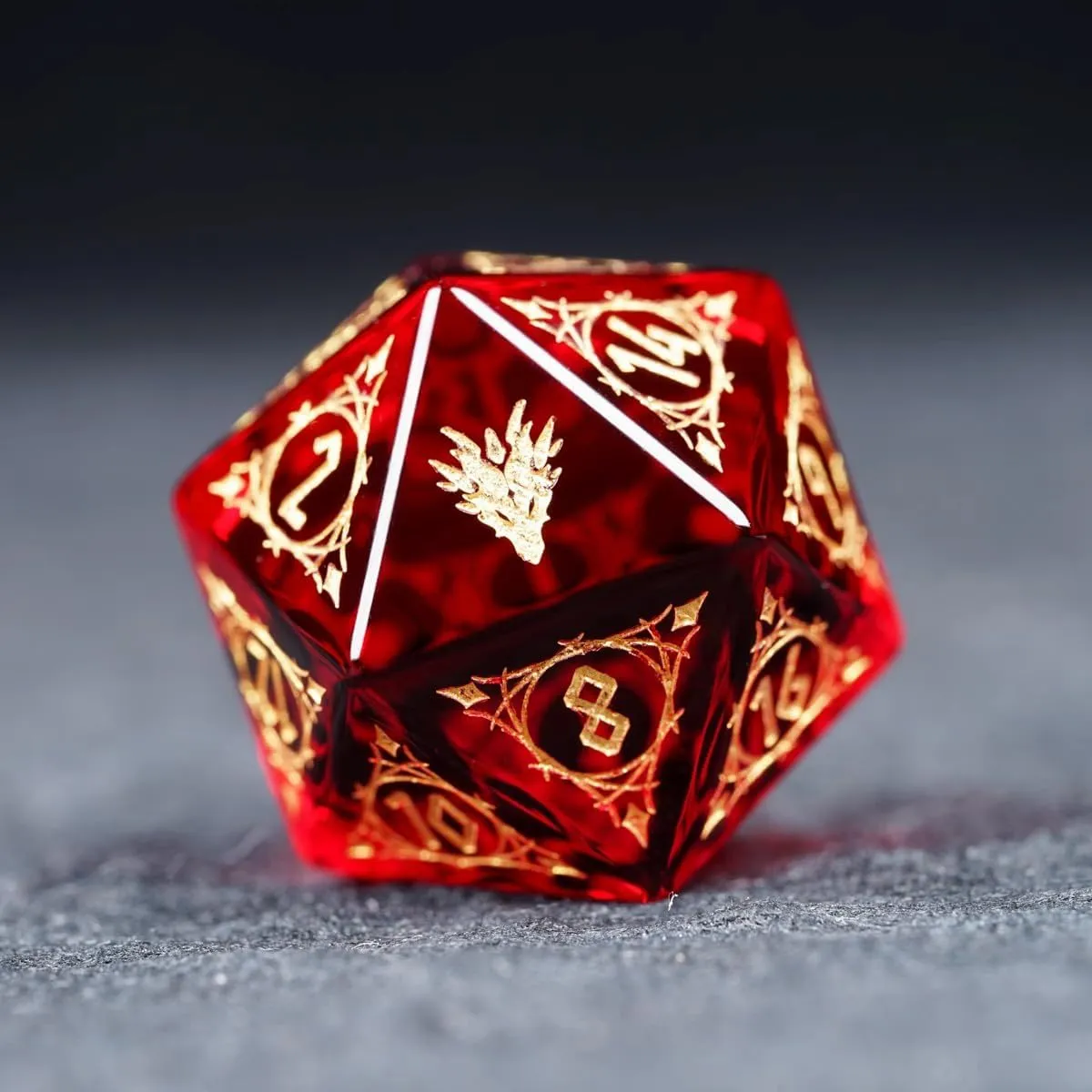LANGWEI 7Pcs,DND Dice Set Pretty Red Polyhedral Dice with Dragon Pattern, Role Playing Dice for TRPG Table Games Dungeons and Dragons Games,Creative Gifts