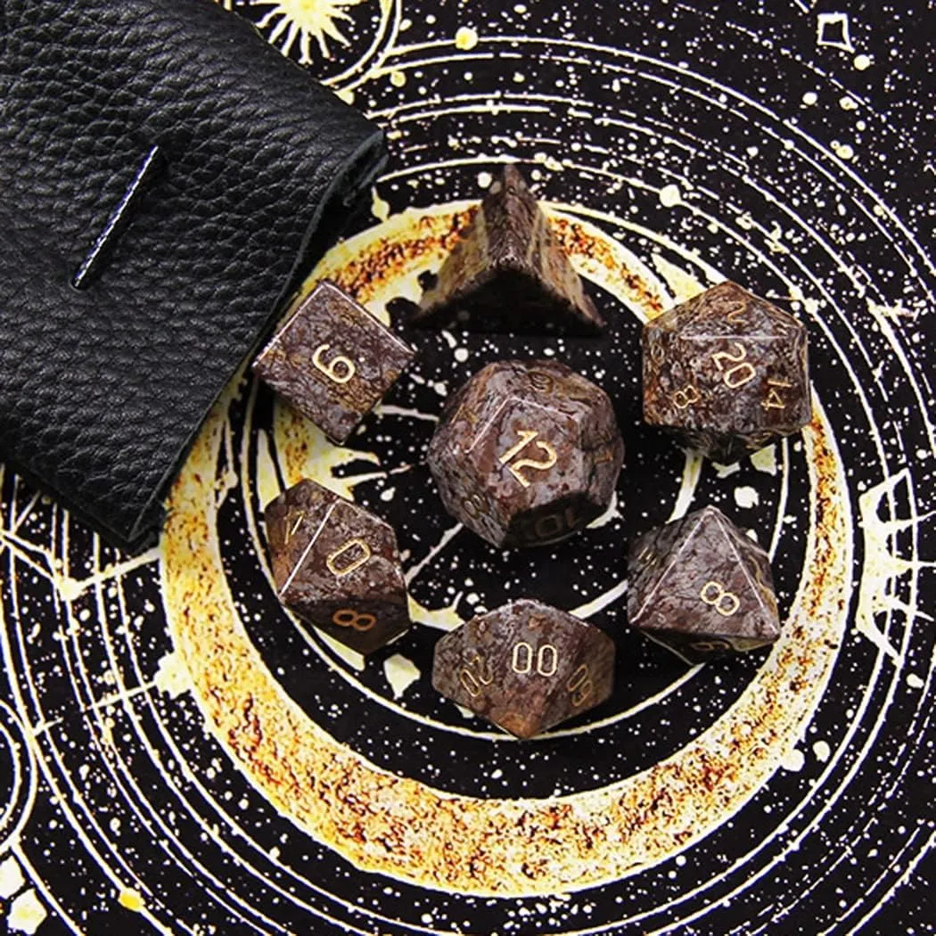 LANGWEI DND Dice Set Pretty Snow Gems D&D Polyhedral Dice, Role Playing Dice for TRPG Table Games Dungeons and Dragons, Creative Gifts