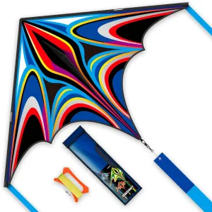 Large Delta Kite for Kids & Adults，Large Easy Flyer with String and Handle，Kites for Beach Trip Park Family Outdoor Games and Activities…