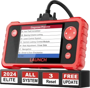 LAUNCH CRP123 V2.0 Plus Elite[2025 New Model]All System Scan Tool with 3 Reset Oil Service/Throttle Relearn/SAS Reset,OBD2 Scanner Diagnostic Tool
