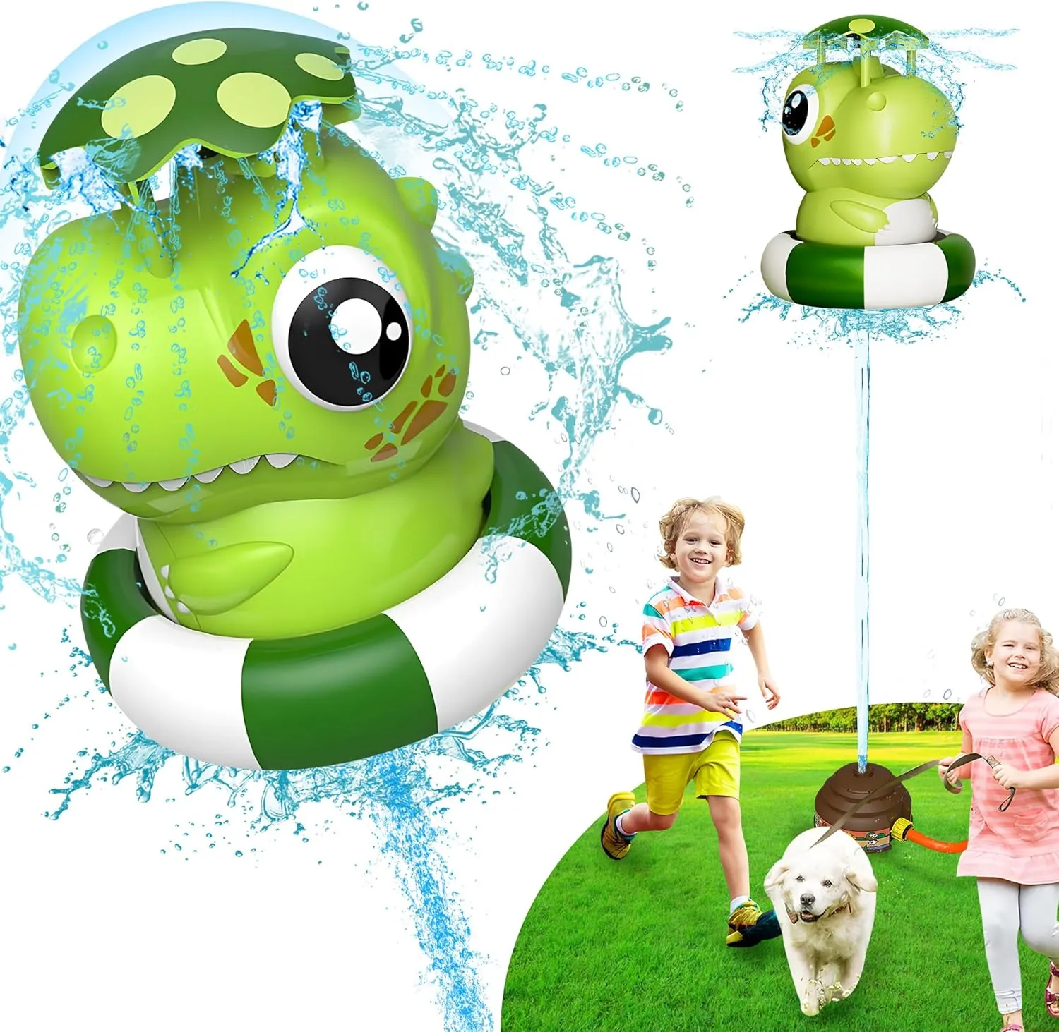 Launch Water Rocket Kids Water Toys for The Backyard Sprinkler Toy Outdoor Kids' Toys Summer Rocket Garden Sprinkler for 3 4 5 6 7 8 Year Old (Crocodile)